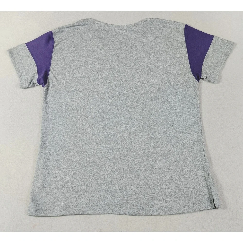 TCU Horned Frogs Shirt Womens Large Gray NCAA College Nike Dri Fit V Neck